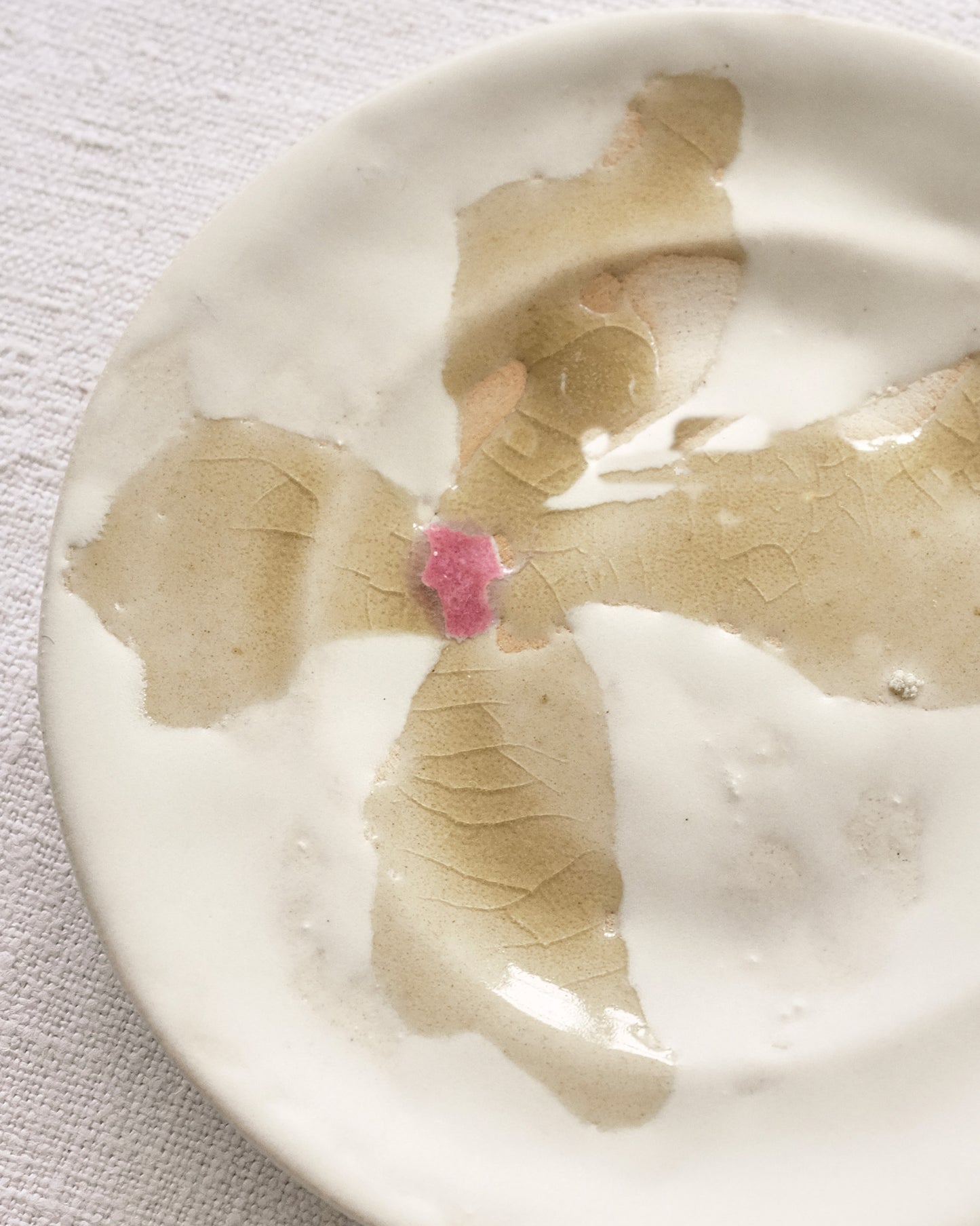 Set Cup + Plate White Flower