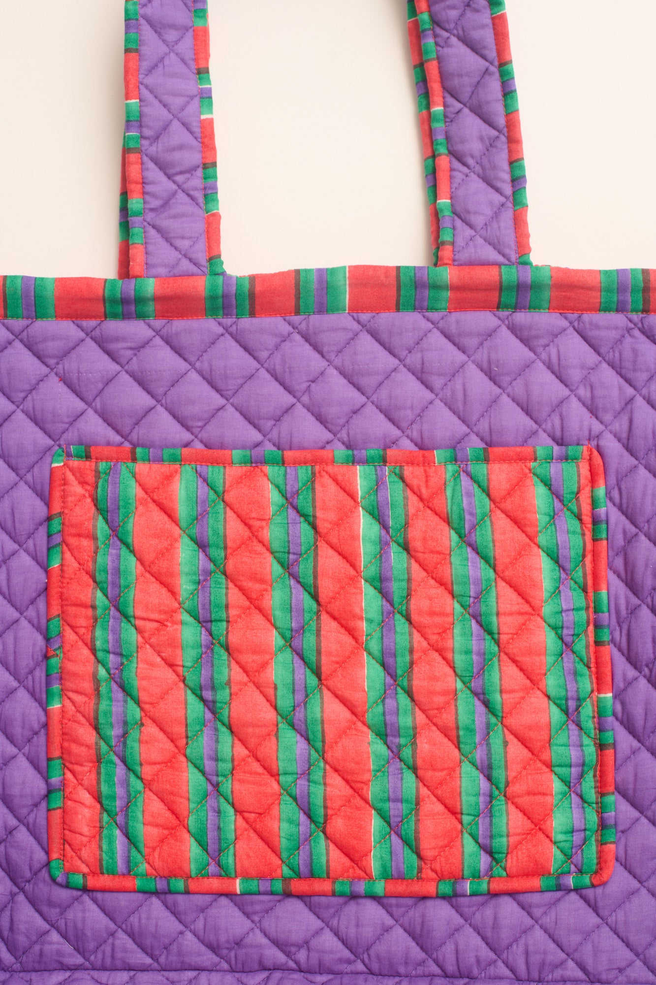 Nougat quilted bag